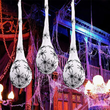 Sacs d'œufs d'araignée lumineux à LED avec toile, 58 cm, pour la décoration d'Halloween (jardin, arbre, intérieur) – Compatibles avec les