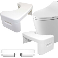 Marchepied de toilette, marchepied d'assistance pour les toilettes, tabouret de toilette pliable, compatible avec toutes les toilettes, se replie