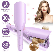 Ceramic Hair Curling Waver 1.41" Barrel, Ions, Dual Voltage, 5 Temp, Auto Off, 30s Heat, Anti-Scald – GPCT5302
