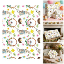 Cute Wrapping Paper Easter Bunny Wrapping Paper, 20x28 Inches 2PC Foldable Easter Wrapping Paper with Egg Bunny Pattern, Easy to Use