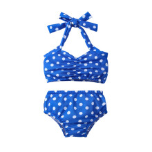 Costume de baie pentru bebeluși și fetițe, cu buline, model halter, pentru plajă, 2-3 ani