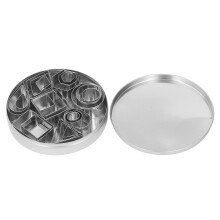 Ensemble de 24 emporte-pièces en acier inoxydable - Moules à biscuits de formes géométriques avec boîte de rangement