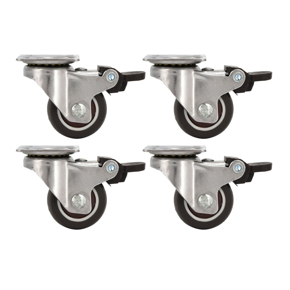 4Pcs Tpr Mute 360 Degree Rotating Universal Caster Wheel Replacement For Home Chair Furniture 9085618300385