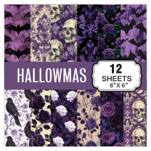 Halloween Scrapbook Paper Set – 12 Sheets, 15x15 cm, for Cards, Crafting, DIY & Party Decor