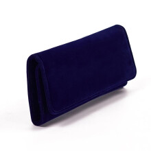 Women Portable Travel Velvet Jewelry Storage Roll Bag RingsOrganizer for Case Po