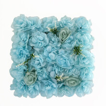 Fond mural de fleurs artificielles, panneau de roses en soie 35 x 35 cm – Décoration pour mariage, fête et intérieur
