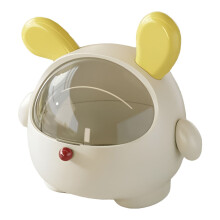 Poubelle de bureau mignonne avec couvercle et motif animal | Mini poubelle en plastique pour la maison, le bureau, la chambre d'étudiant | Convient