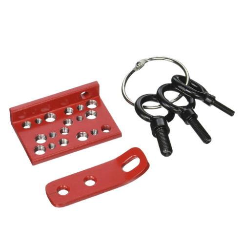 Offset Hinge Pull Plate Multiple Metric Holes Right Angle Backing Plate Pull Handle Set for Car Body