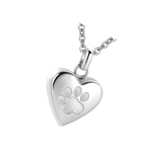 Cremation Jewelry For Pet Steel Memorial Necklace With Sealing Ashes Container And Heart Shape Keepsakes Urns
