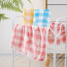 Serviette de bain en polaire polyester épaisse 75 x 35 cm – Douce, à séchage rapide, absorbante, non pelucheuse – Jaune/Rose/Vert/Bleu
