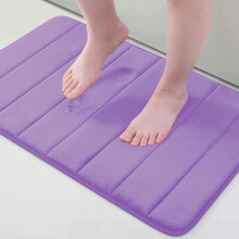 Tapis de bain en mousse à mémoire de forme 61 x 41 cm, ultra doux, antidérapant, absorbant et lavable en machine – Lavande