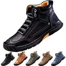 Cryonessa Leather Boots, Men'S Comfortable Handmade Leather Boots – Waterproof, Arch Support, Pressure Relief, Spacious Toe Box Outdoor Leather