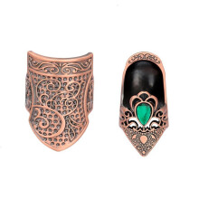 Retro Metal Thimble Finger Protector 2 pcs