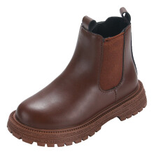 Girls Short Boots, Soft Sole, Warm Princess Style, Casual Winter Ankle Footwear – Compatible with Toddler Sizes 9.5-10 Years, Brown