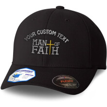 Flexfit čiapky pre mužov a ženy, výšivka Man of Faith, baseballová čiapka unisex