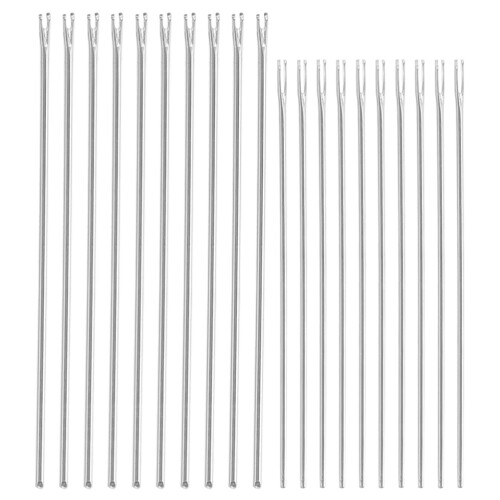 20Pcs Long Needle for Upholstery Plated Silver Durable Hand Sewing Needles for Precise Crafting