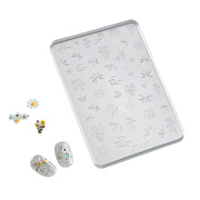 Silicone Mould for Embossed Nails Art Stickers Intricate Floral Lace Bowknot Designs Crafting Easy Application