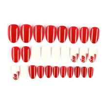 28PCS Fake Nails Tips Set – Natural French Short, Full Cover Acrylic Artificial Nails for Salons & DIY – Compatible with Standard Nail Forms