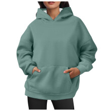 Hoodies för kvinnor, överdimensionerade tröjor, pullover-hoodies, sammetströjor, långärmade med fickor för mysiga vinter- och höstkläder,