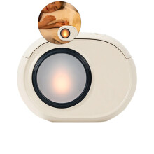 Mini humidificateur à chargement sans fil - 400 ml, silencieux, brumisateur coloré et veilleuse pour la maison/le bureau