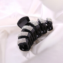 Schwarze Strass-Haarspange mit Krallenmotiv, dekorative Haarspange für Damen, ideal zum Gesichtwaschen, Yoga und Fitness