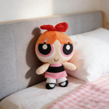 Peluche Blossom con fiocco rosso e arancione, 24 cm circa.