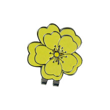 Bloemvormige golfmarker met hoedclip – zinklegering