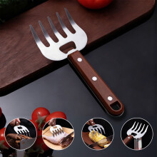 Ablandador de carne Bear Claw: desmenuzador de 5 garras, mango resistente al calor, acero inoxidable inoxidable, herramienta multiusos para cocina y