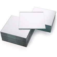 Glass Mirror Tiles 4x4 Inch Square 2 Pack