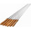 Espetos para kebab em aço inoxidável de 42 cm (16,5 polegadas) com cabo de madeira. 1