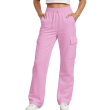 Pantalon de jogging pour fille, couleur unie, confortable, sportif et décontracté, taille élastique douce, idéal pour la récréation et la