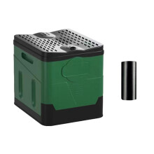 Toilette portatile per auto, barca, WC pieghevole da esterno, cestino per rifiuti con coperchio e elevata capacità di carico, ideale per campeggio,
