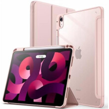 Slanke, transparante iPad Air-hoes met penhouder, automatische slaap-/waakfunctie en schokbestendige standaard – compatibel met iPad Air 11" M3/M2