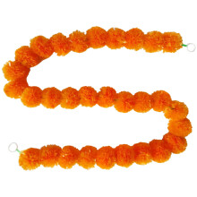 Guirlanda artificial de calêndulas, decoração floral de outono para casamentos, aniversários, Natal, Diwali, guirlanda festiva para festas e