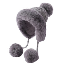 Gorro de invierno para mujer, color liso, forrado de felpa, cálido y a prueba de frío, con protección para las orejas. Forro suave de felpa.