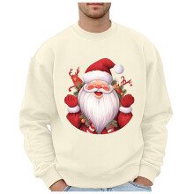 Men's Christmas Graphic Sweatshirts, Holiday Crewneck Casual Warm Pullover for men & women, up to size XXL