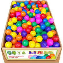 Soft Ball Pit Balls 100 Count Plastic Play Pit Balls for Pet Dogs Ball Pits,BPA Free Pool Balls for Toddles Playhouse Party (2.2")