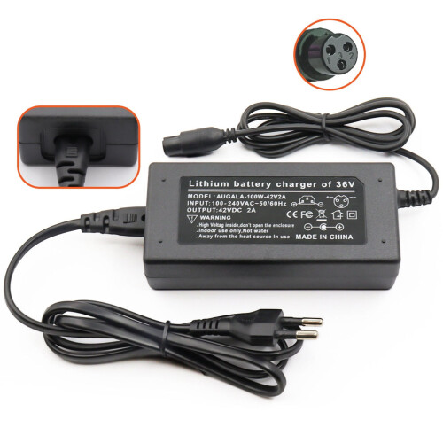 Φορτιστής μπαταρίας λιθίου 42V2A για Swagtron T1T3T6, αυτοεξισορροπούμενο σκούτερ, hoverboard