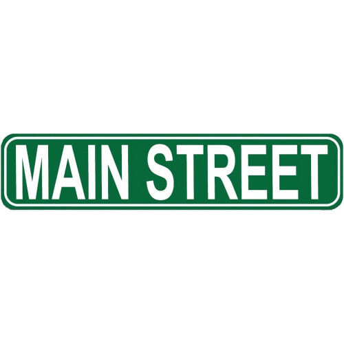 Μεταλλική πινακίδα Main Street 16x4in αλουμινίου