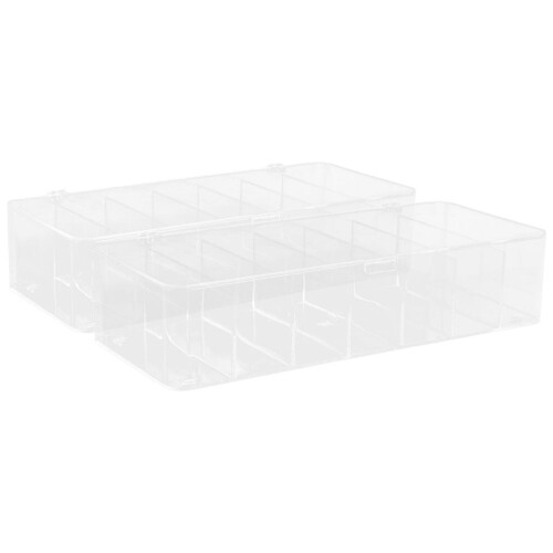 2Pcs White Stackable Tea Box Organizer with Lid Multipurpose Storage for Tea Coffee Sugar Packets