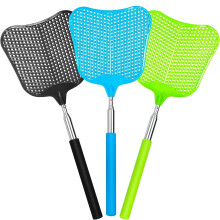 Telescopic Fly Swatter Plastic with Stainless Steel Handle