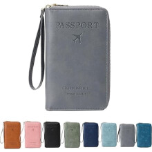 Multifunctional Rfid Passport Wallet, Rfid-Blocking Passport Wallet — Secure, Stylish (E)