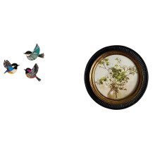 3 sets houten wanddecoratie met vliegende vogels, Europese retro stijl, harslijst, elegant cadeau voor thuis, kantoor of galerij