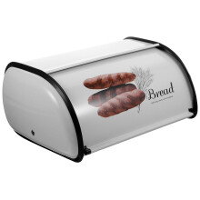 Multi Functional White Bread Holder Iron Food Organizer for Countertop