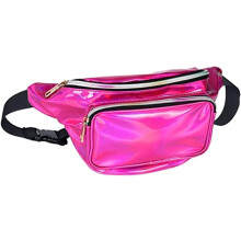 Holographic Waterproof Waist Bag for Women/Men – Adjustable Crossbody Fanny Pack for Travel, Festival, Running, Hiking