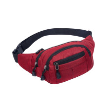 Red Red Fanny Pack For Women Men Crossbody Belt Bag With 3 Zipper Pockets Adjustable Strap For Travel Cycling Running
