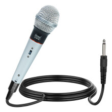 PM 305 Dynamic Handheld Mic with On/Off Switch & XLR Cable – Cardioid, Compatible with Karaoke, Singing, Public Speaking