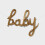 Guld Baby Script Folieballonbanner 1