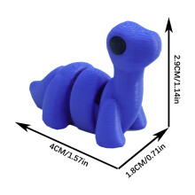 1PC Mały smok piorunowy 4CM3D Drukowane kolorowe figurki zwierząt Model Making