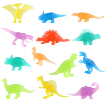 Set di 36 mini dinosauri fosforescenti – Figure realistiche in plastica per bomboniere per feste per bambini, uova di Pasqua, riempitivi per